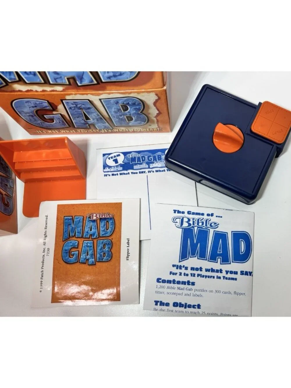Vintage 1999 Bible Addition Mad Gab Patch Products Word Game COMPLETE